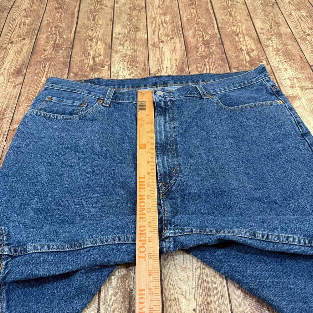 Levi's 550 Denim Shorts Mens 42 Blue Relaxed Fit Cotton Zip Fly